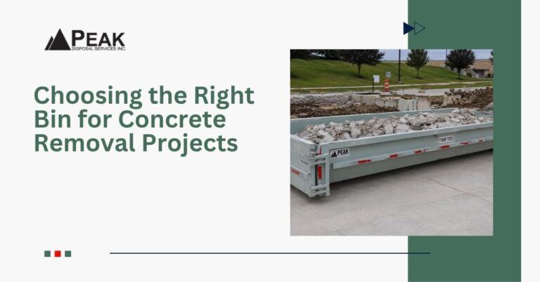 Choosing the Right Bin for Concrete Removal Projects