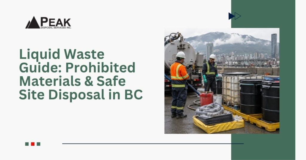 Liquid Waste Guide: Prohibited Materials & Safe Site Disposal in BC